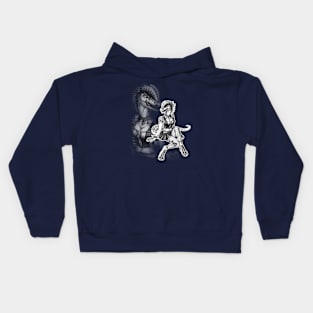 Goth Dilophosaur Kids Hoodie